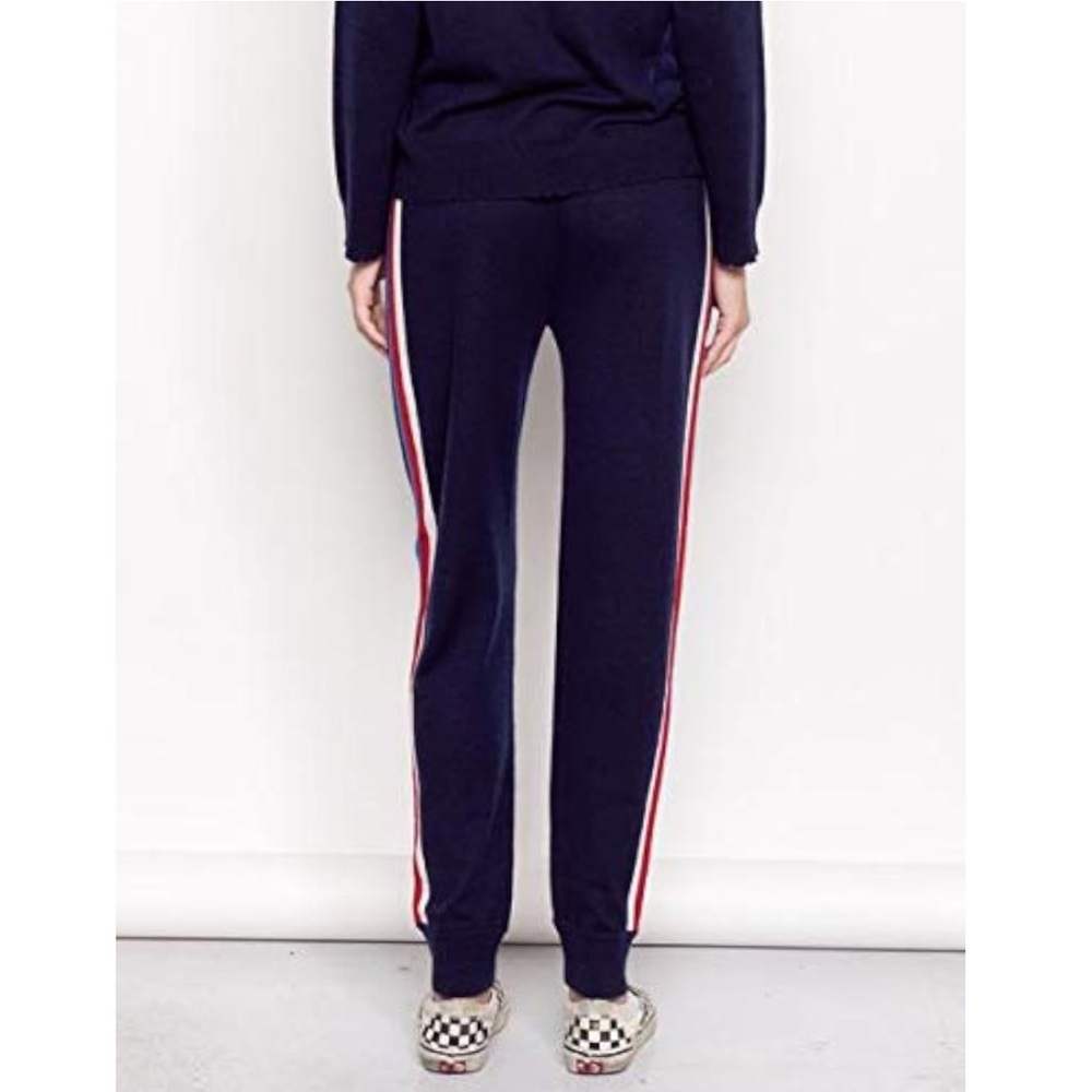 Sundry Cashmere Blend Joggers Sweatpants tRainbow Navy Size 1 -Small - Picture 3 of 13